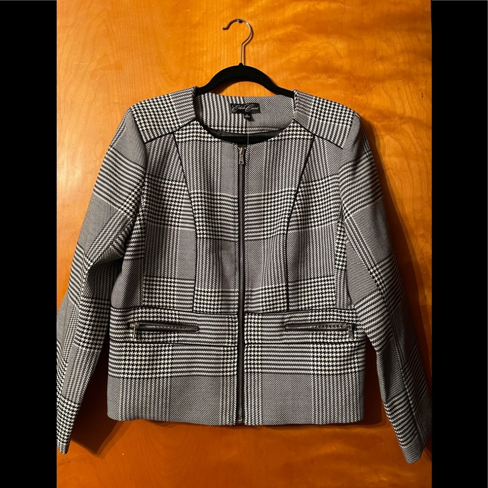 Eden Court Houndstooth Zip Jacket🖤